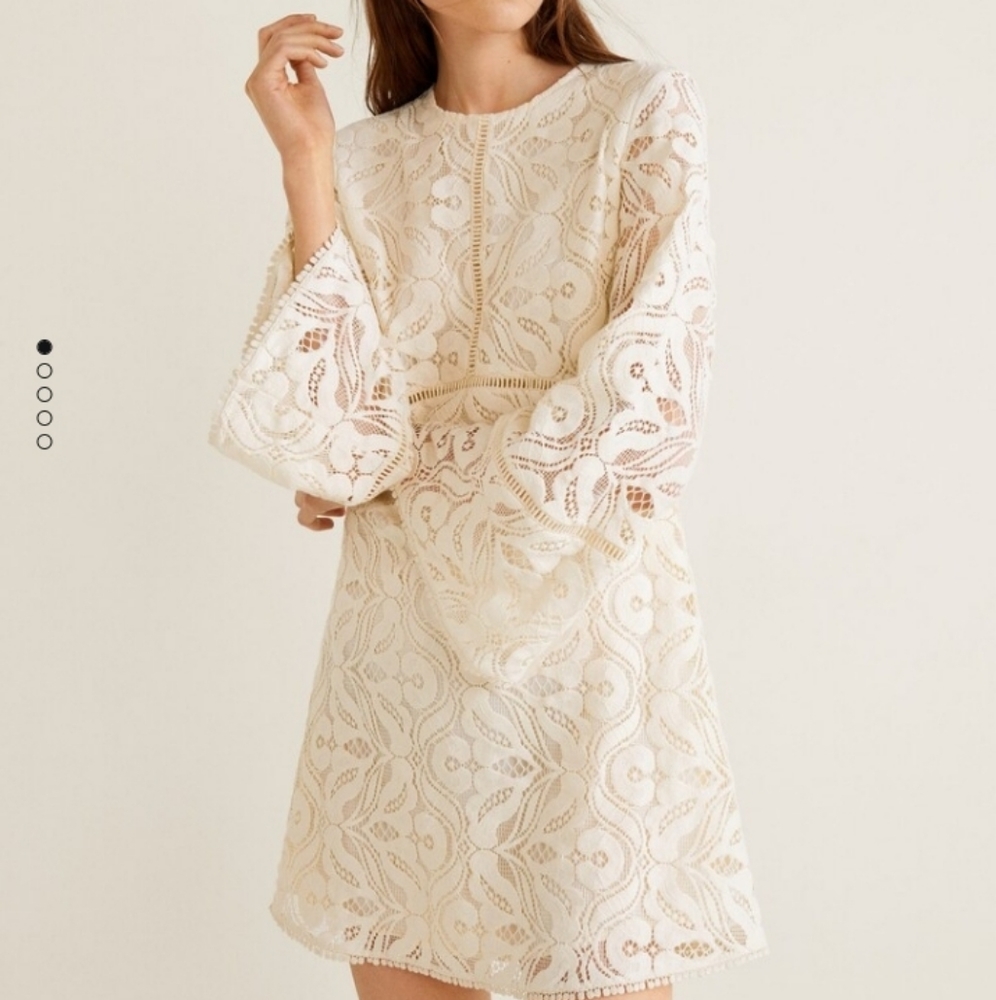 Mango Lace Panel Dress